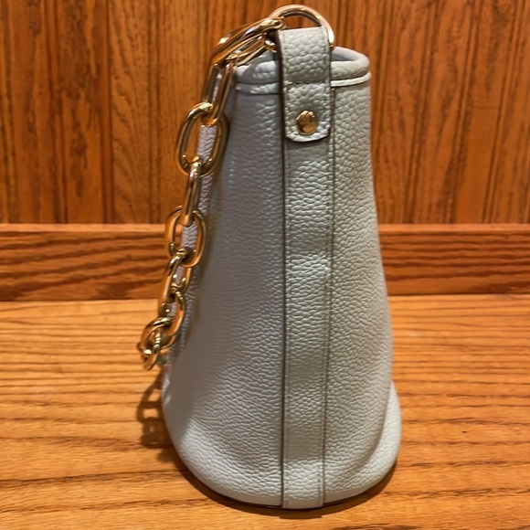 Nanette Lepore Pastel Blue Bucket Bag Gold Chain - Picture 5 of 10